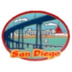 CITY OF SAN DIEGO, CA CORANADO BRIDGE WATERFRONT SCENE PIN